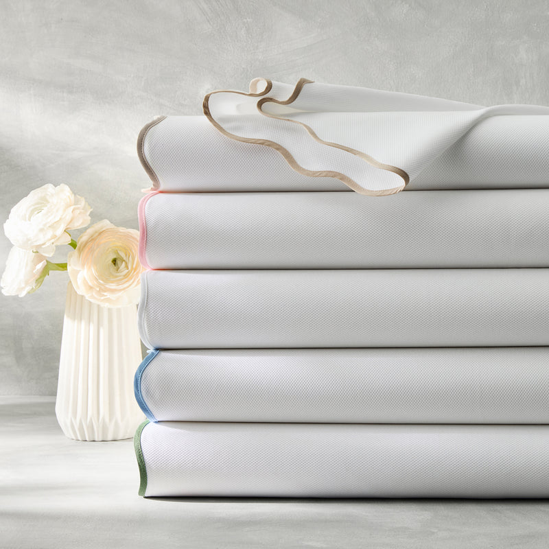Camilla Pique Bed Skirt in White - View 3