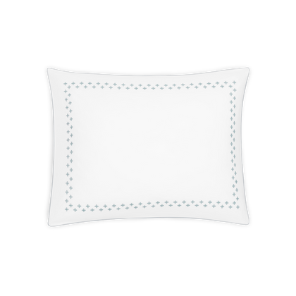 Pale blue-gray Casablanca sham.
