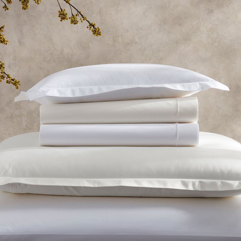Ceylon Fitted Sheet in White - View 1