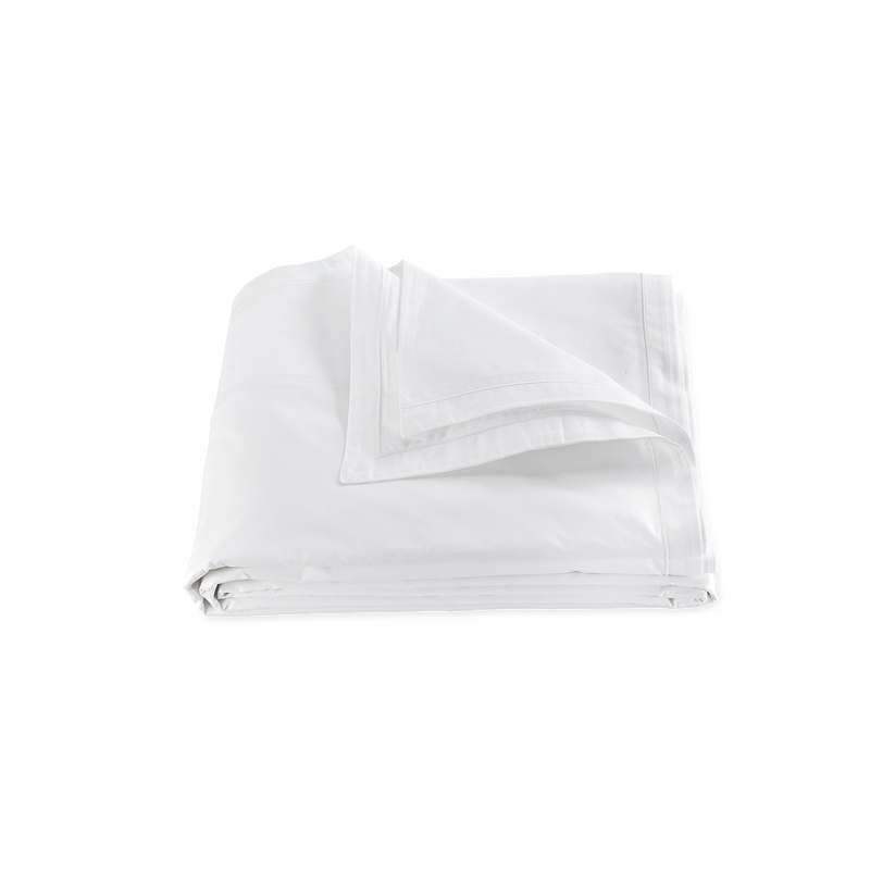 Ceylon Satin Stitch Duvet Cover in White - View 1