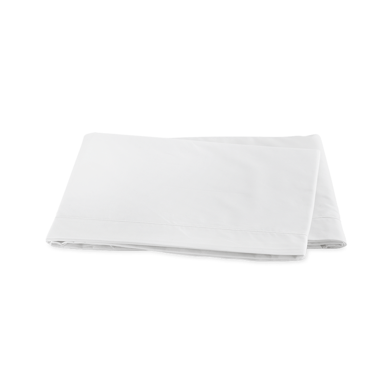 Ceylon Satin Stitch Flat Sheet in White - View 1