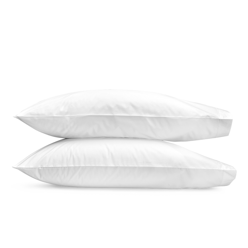 Ceylon Satin Stitch Pillowcase - Pair in White - View 1