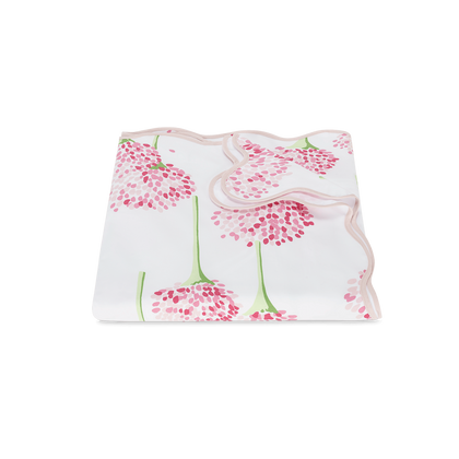 Pink Charlotte duvet cover, folded.