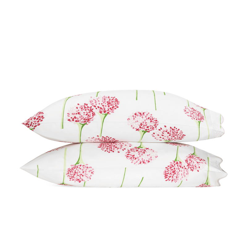 Charlotte Pillowcase - Pair in Peony - View 1