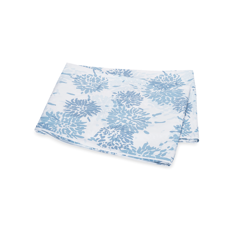 Chrysanthemum Flat Sheet in Blue - View 1