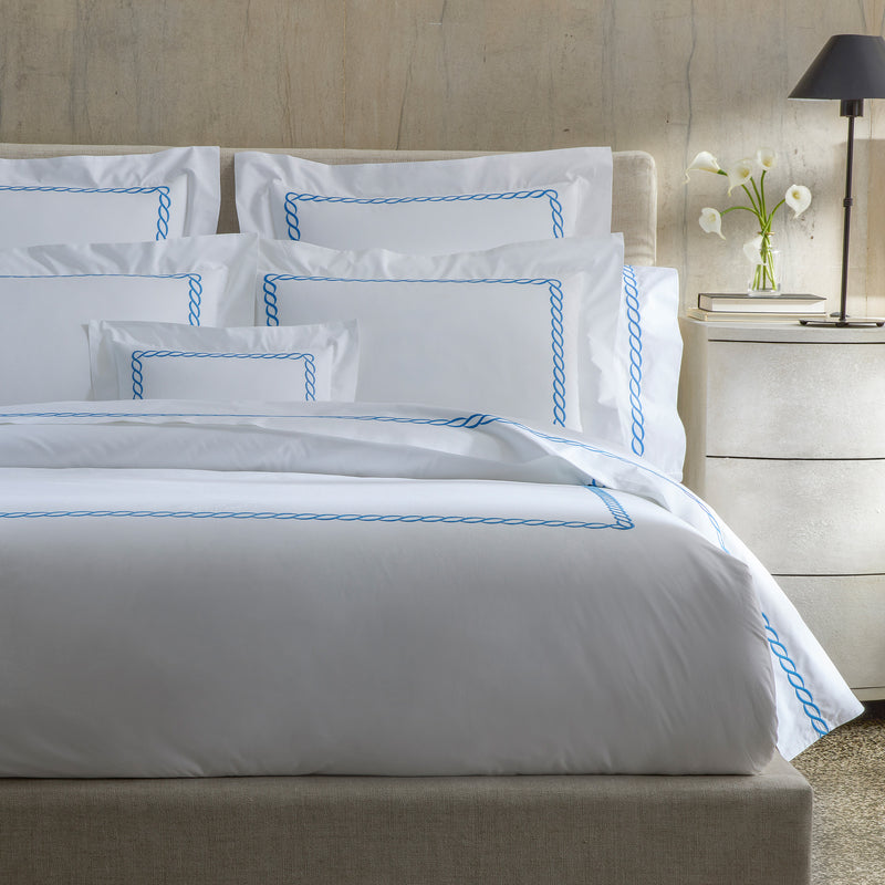 Classic Chain Pillowcase - Pair in Spring Green - View 1