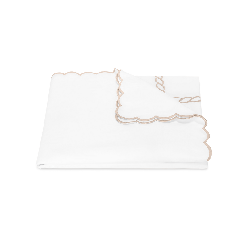 Classic Chain Scallop Duvet Cover in Dune - View 1