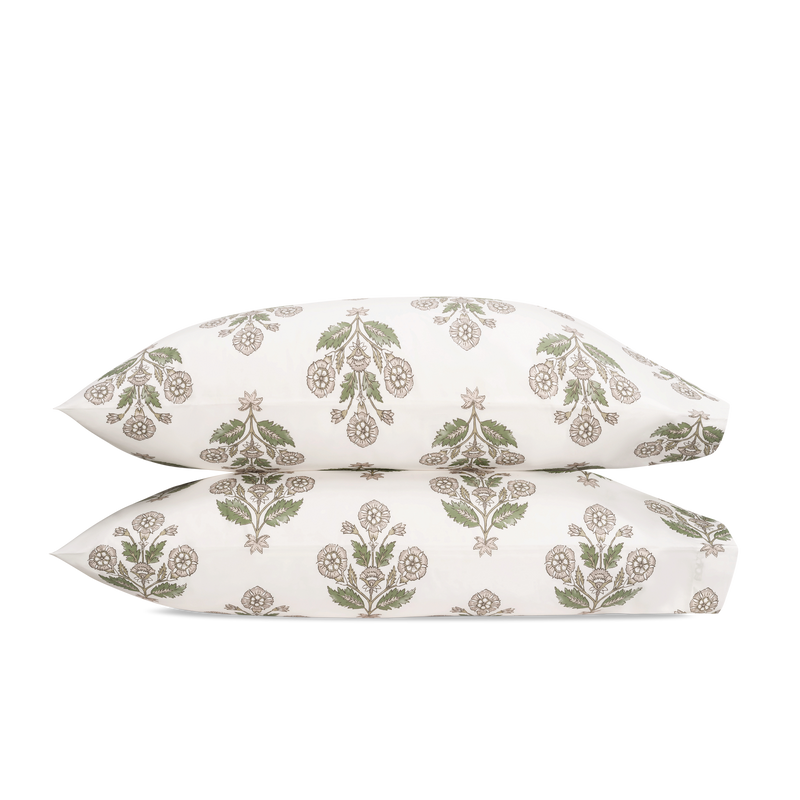 Dalila Pillowcase - Pair in Pebble - View 1