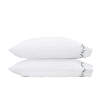Pale blue Daphne pillowcase, folded.