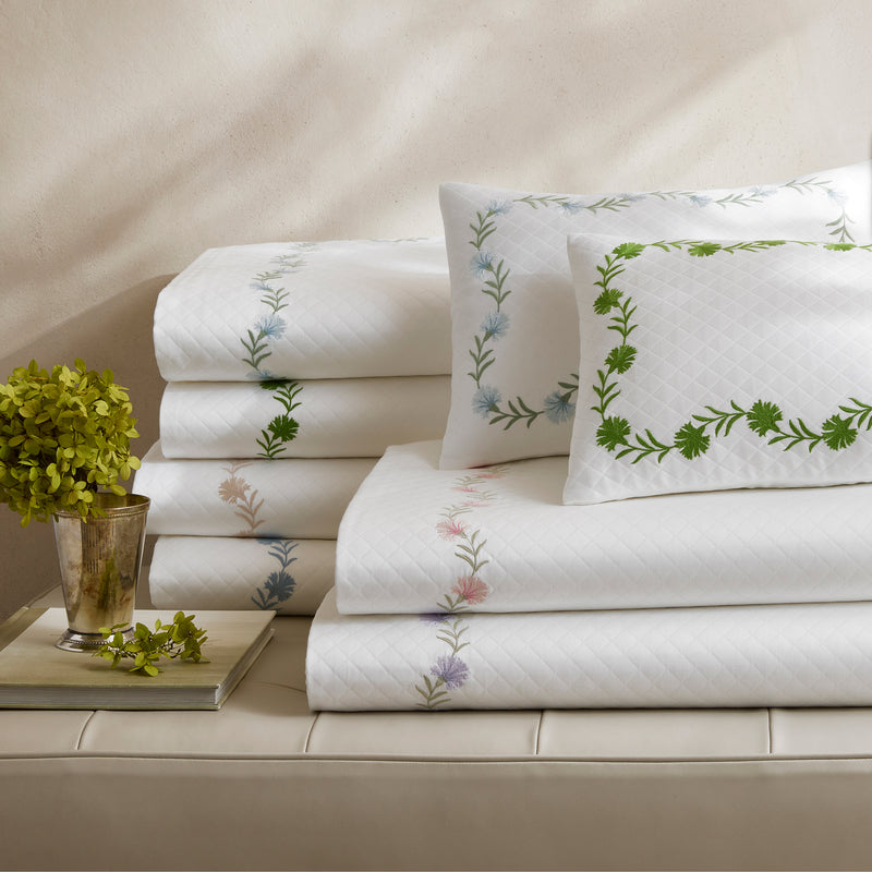 Daphne Matelassé Lumbar Pillow Cover in Bluebell - View 2
