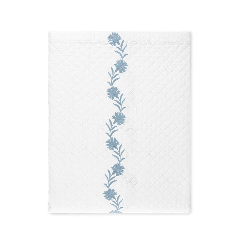 Daphne Matelassé Coverlet in Hazy Blue - View 1