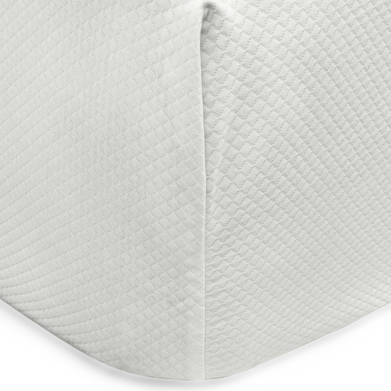 Diamond Pique Box Spring Cover in White - View 1