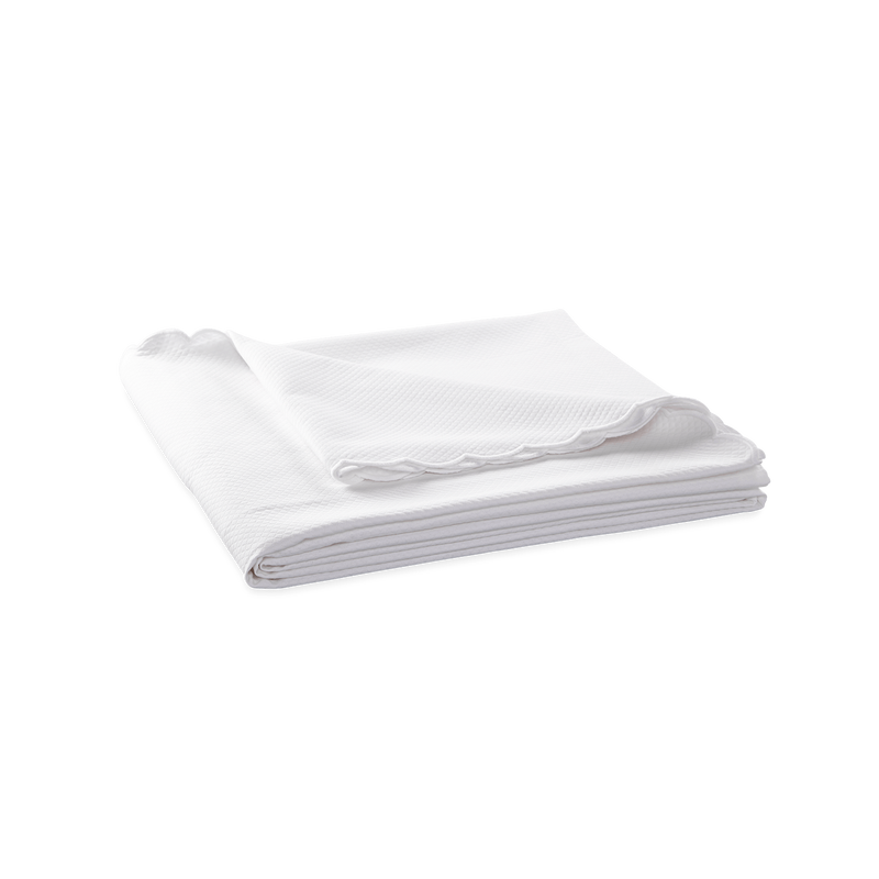 Diamond Pique Coverlet in White - View 1