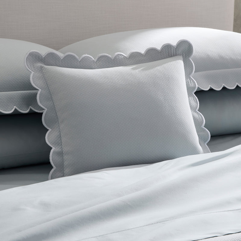 Diamond Pique Bed Skirt in White - View 4