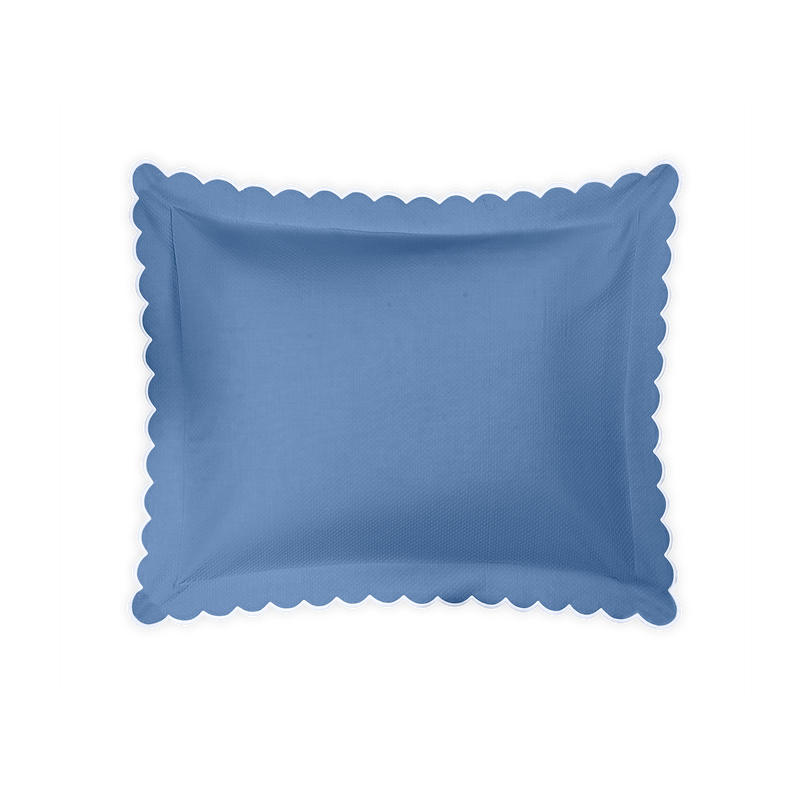 Diamond Pique Sham in Azure - View 1