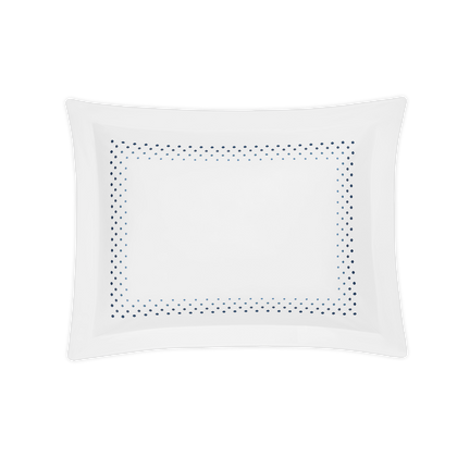 Blue ombre Dorothy sham, folded.