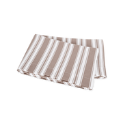 Brown Elio flat sheet, folded.