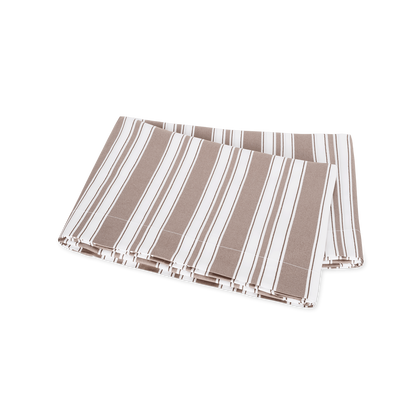 Brown Elio flat sheet, folded.