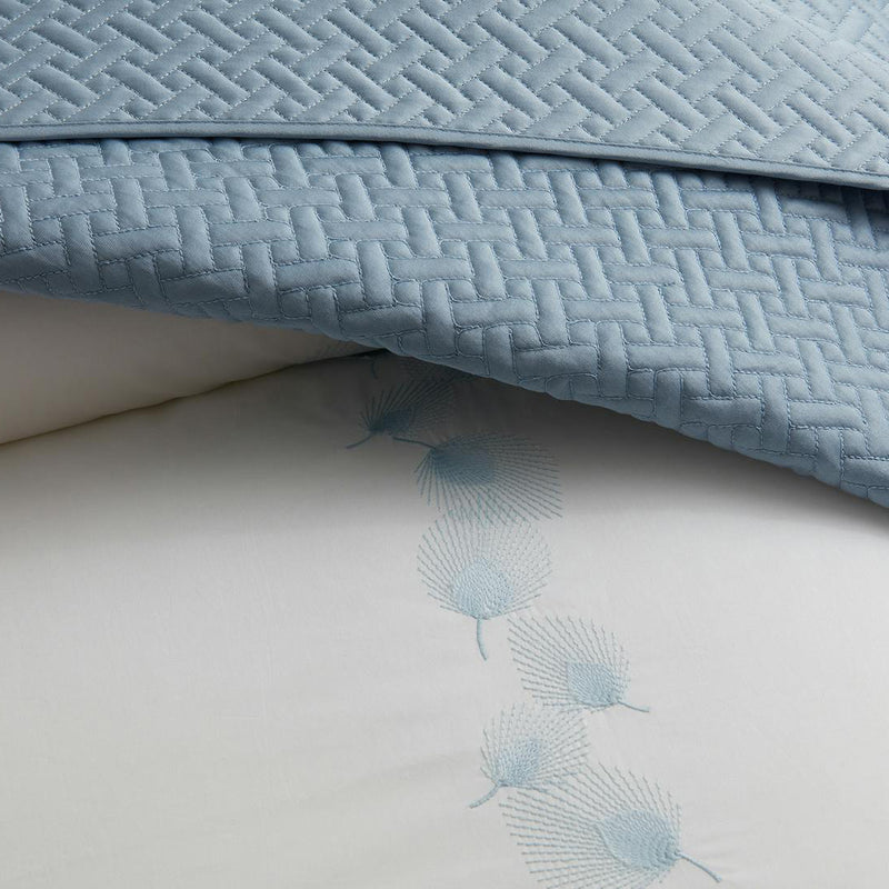 Feather Sham in Blue - View 3