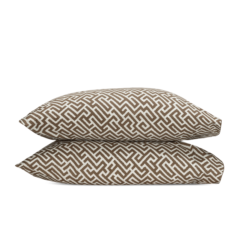 Gabriel Pillowcase - Pair in Mocha - View 1