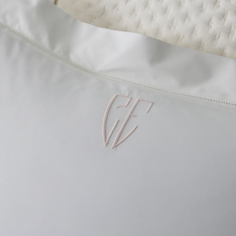 Gatsby Hemstitch Sham in Bone - View 3