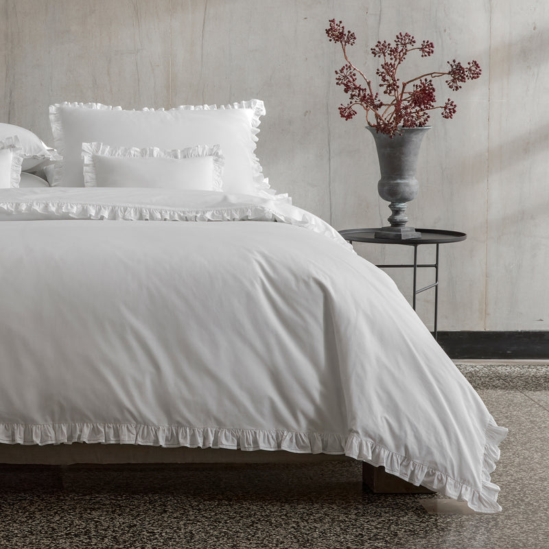 Georgia Flat Sheet in White - View 1