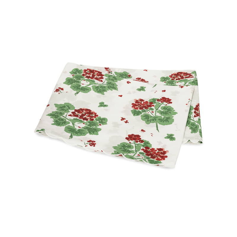 Geranium Flat Sheet in Scarlet - View 1