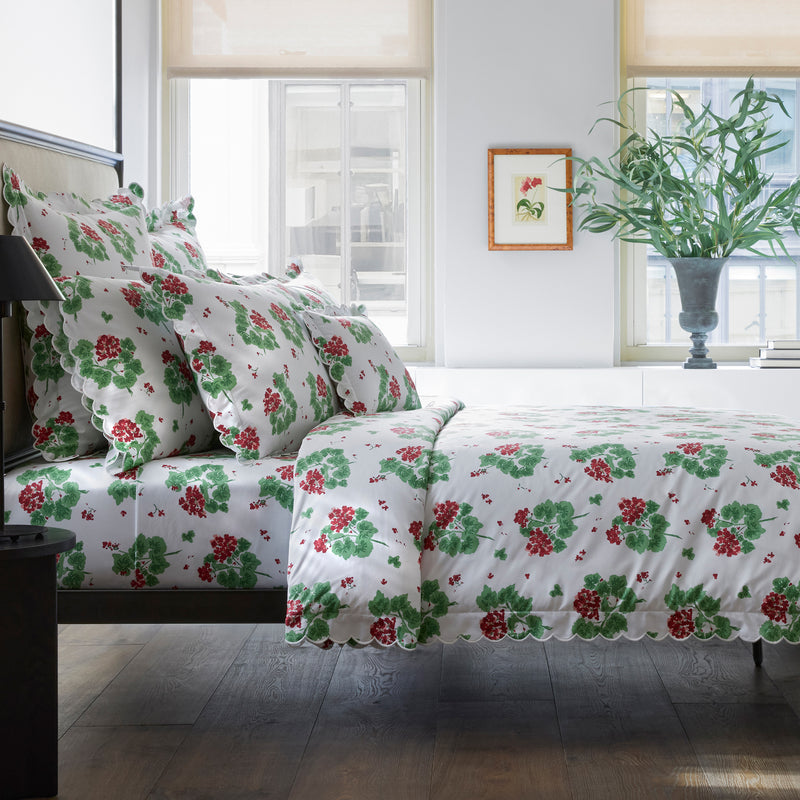 Geranium Duvet Cover in Scarlet - View 1