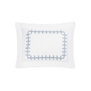 Medium blue Gordian Knot sham.