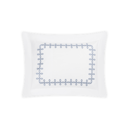 Medium blue Gordian Knot sham.