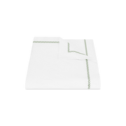 Green Hatch duvet cover, folded.