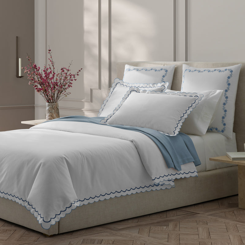 India Pillowcase - Pair in Hazy Blue - View 3