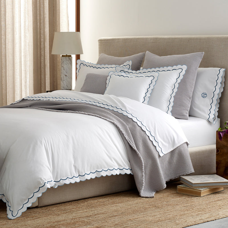 India Pillowcase - Pair in Hazy Blue - View 1