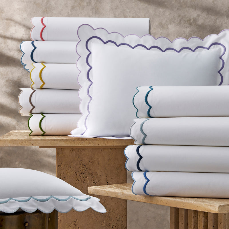 India Pillowcase - Pair in Hazy Blue - View 2