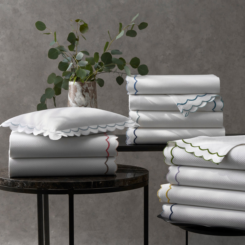 India Pique Coverlet in Azure - View 1