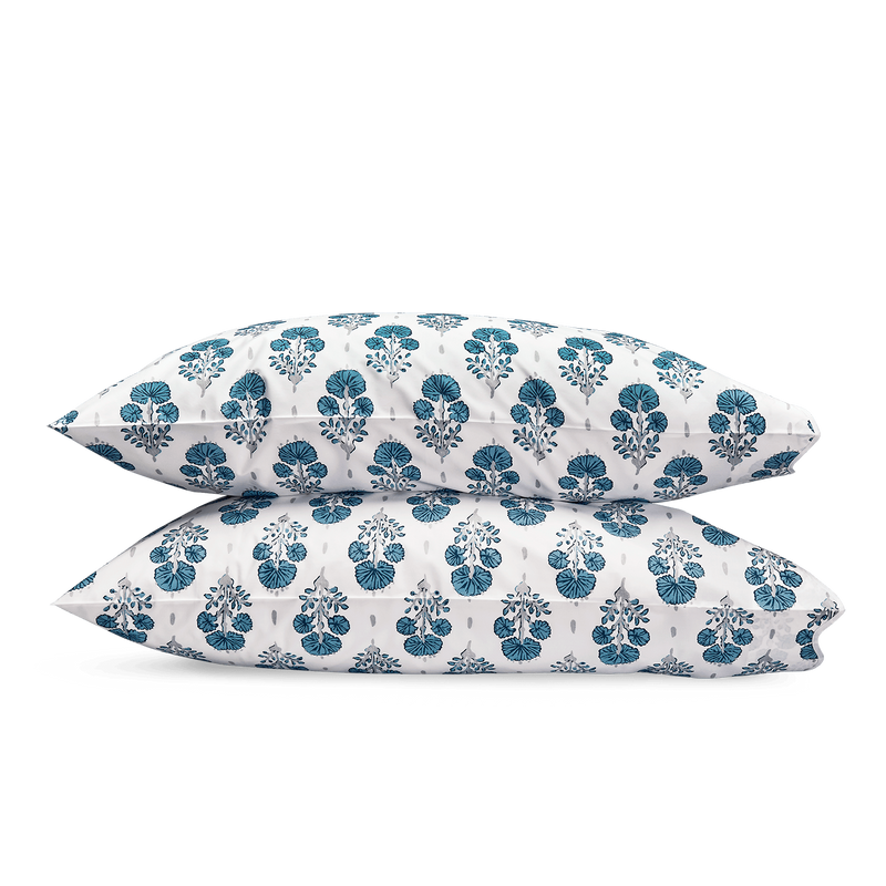 Joplin Pillowcase - Pair in Mineral Blue - View 1