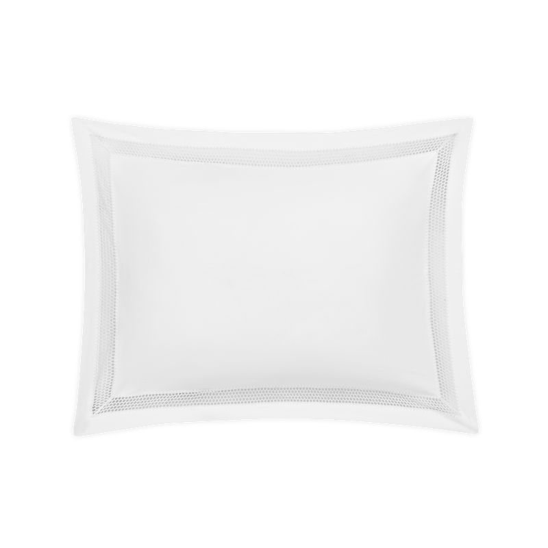 Lace Pique Sham in Cecily White - View 1