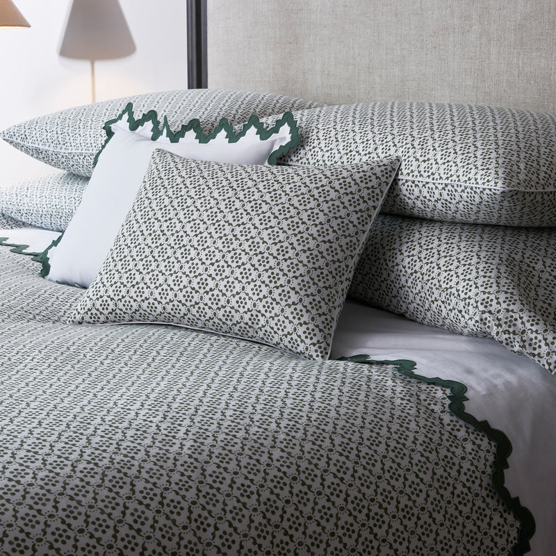 Laksha Flat Sheet in Moss - View 3