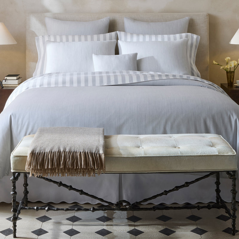 Lana Fitted Sheet in Silver Stripe - View 1