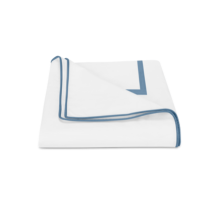 Blue-green Louise duvet cover, folded.