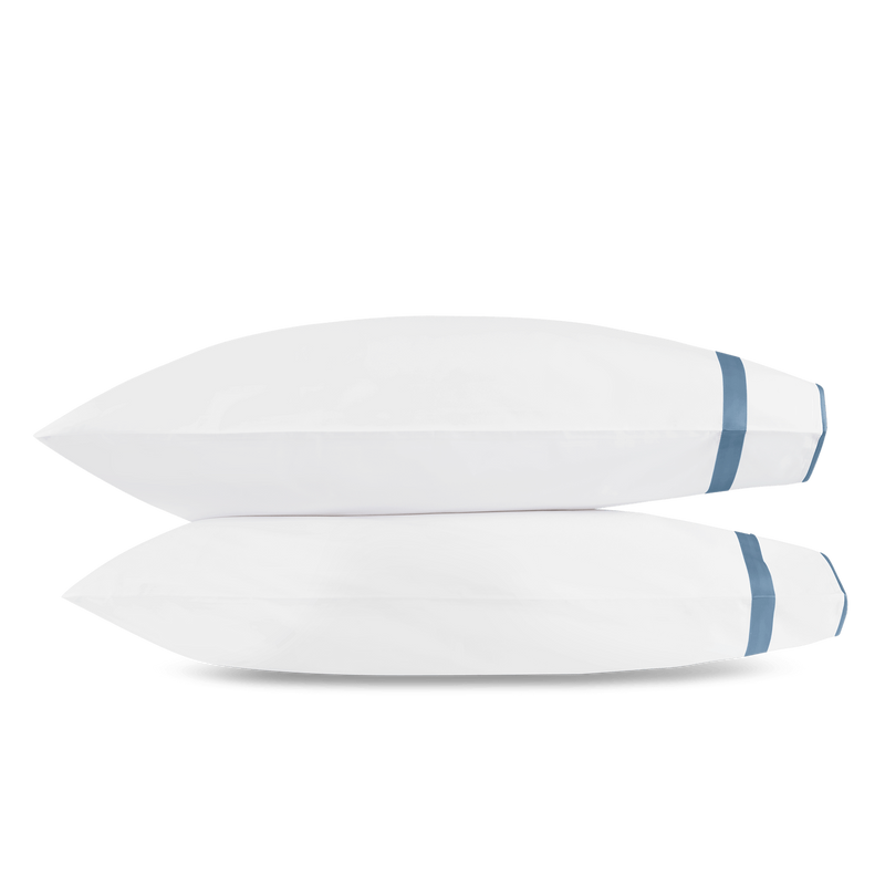 Louise Pillowcase - Pair in Sea - View 1