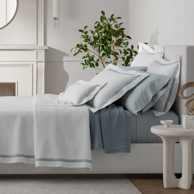 Lowell Matelassé Coverlet in Dune - View 2