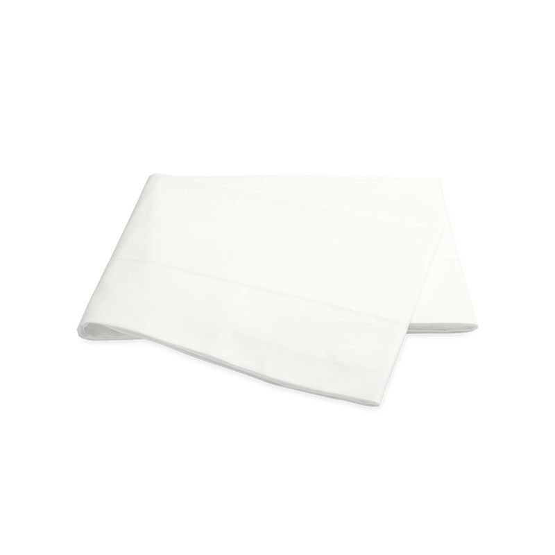 Luca Hemstitch Flat Sheet in Bone - View 1