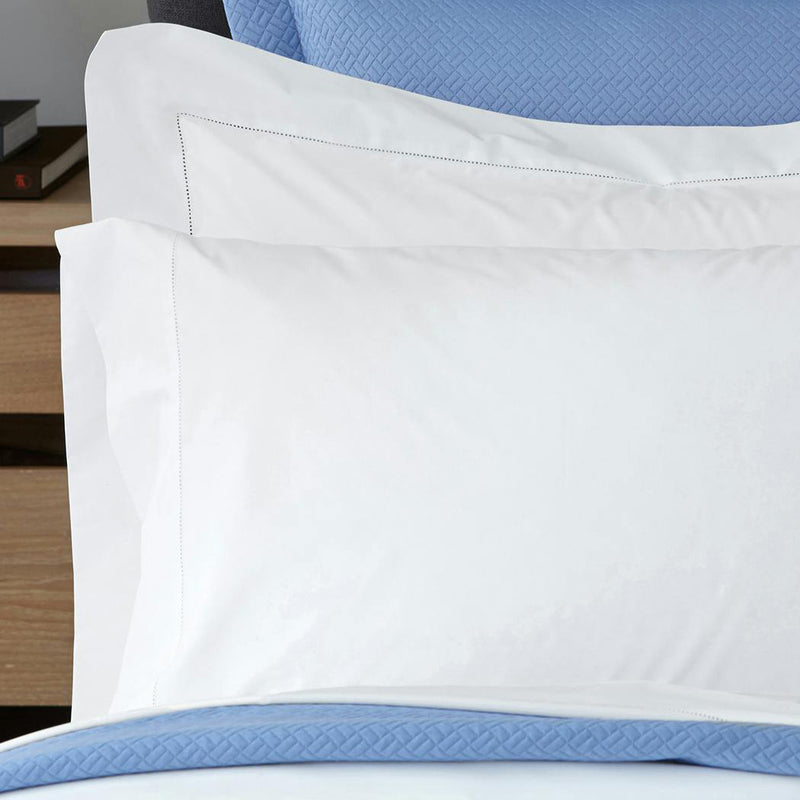 Luca Hemstitch Flat Sheet in Bone - View 3