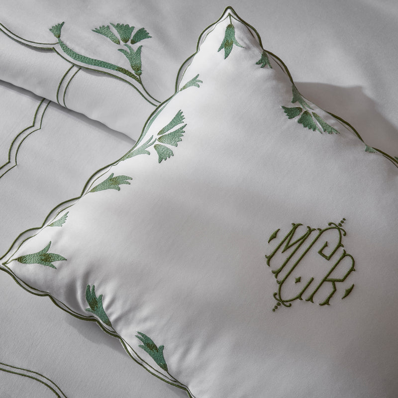 Marcella Pillowcase - Pair in Clover - View 3