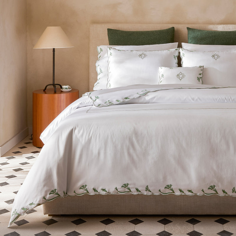 Marcella Pillowcase - Pair in Clover - View 1
