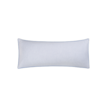 Azure Matteo seersucker-stripe sham, lumbar.