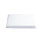 Milano fitted sheet in white, folded on a plain background