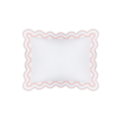 Pink Mirasol sham, folded.