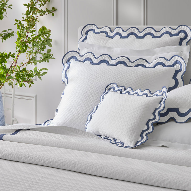 Mirasol Matelassé Coverlet in Azure - View 4